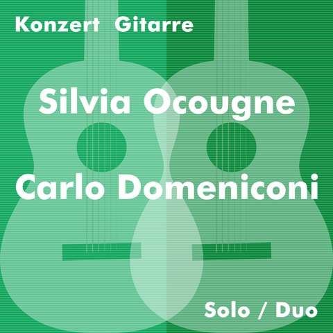 Poster design for a guitar concert by Carlo Domeniconi and Silvia Ocougne, 2015