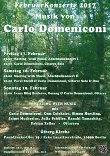 Carlo Domeniconi February concerts 2017