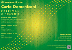 Carlo Domeniconi Festival March 2018 in Berlin