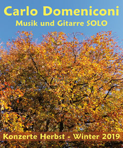Carlo Domeniconi solo concerts in Berlin, Autumn - Winter 2019